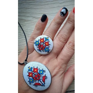 к-т бижута, ръчна бродерия, модел 16 к-т бижута, ръчна бродерия, модел 16