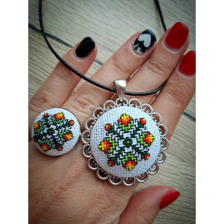 к-т бижута, ръчна бродерия, модел 18 к-т бижута, ръчна бродерия, модел 18