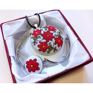 к-т бижута, ръчна бродерия, модел 2 к-т бижута, ръчна бродерия, модел 2