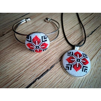 к-т бижута, ръчна бродерия, модел 3 к-т бижута, ръчна бродерия, модел 3