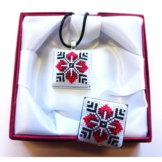 к-т бижута, ръчна бродерия, модел 6 к-т бижута, ръчна бродерия, модел 6