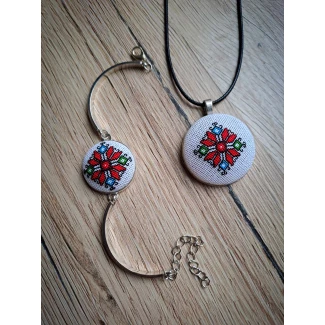 к-т бижута, ръчна бродерия, модел 9 к-т бижута, ръчна бродерия, модел 9