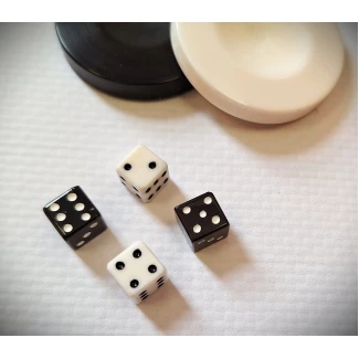 Зарове от кост- ЧЕРНИ /кокалени зарчета/