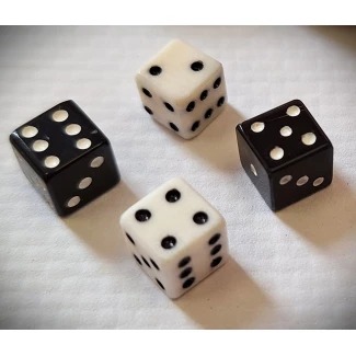 Зарове от кост- ЧЕРНИ /кокалени зарчета/