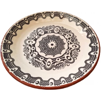 Чиния троянска шарка- БЯЛА Чиния троянска шарка- БЯЛА