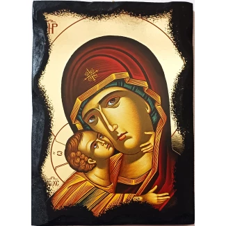 Икона "Богородица с младенеца" 15см./11см.- принт върху дърво Икона "Богородица с младенеца" 15см./11см.- принт върху дърво