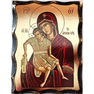 Икона "Богородица с младенеца" 21см./15см.- принт върху дърво Икона "Богородица с младенеца" 21см./15см.- принт върху дърво