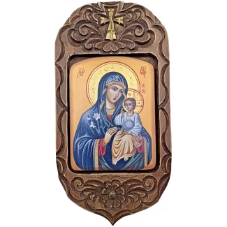Икона "Богородица с младенеца" - ръчна резба Икона "Богородица с младенеца" - ръчна резба