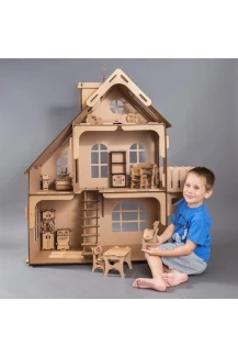 Сглобяема детска къщичка за игра от картон