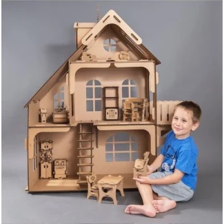 Сглобяема детска къщичка за игра от картон