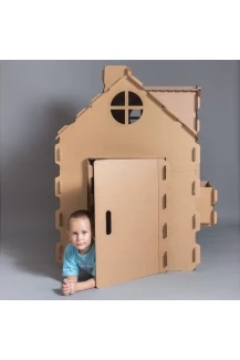 Сглобяема детска къщичка от картон, малка