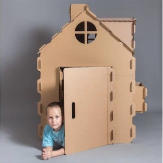 Сглобяема детска къщичка от картон, малка