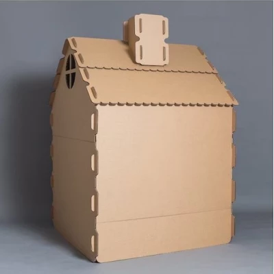 Сглобяема детска къщичка от картон, голяма