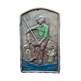 Керамична картина "Рибар"
