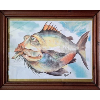 Картина "Риба пуши цигара"- фотопринт Картина "Риба пуши цигара"- фотопринт