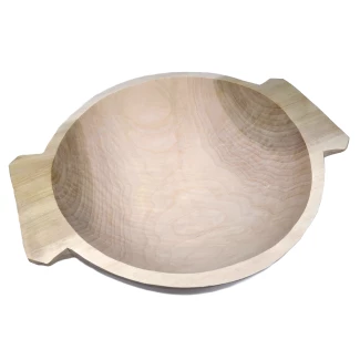 Дървена купа с дръжки ф35см. Дървена купа с дръжки ф35см.