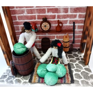 Макет "Да приберем зелето..." 13см./9см./13см. Макет "Да приберем зелето..." 13см./9см./13см.