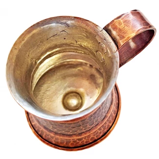 Медна чаша с дръжка 100мл. Медна чаша с дръжка 100мл.