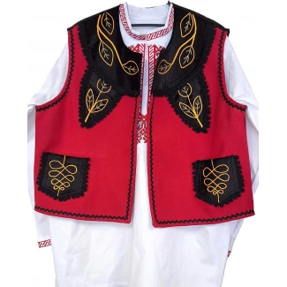 Мъжки комплект елек + риза с шевица