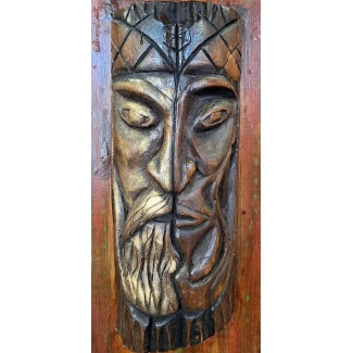 "Две лица"- ръчна дърворезба "Две лица"- ръчна дърворезба