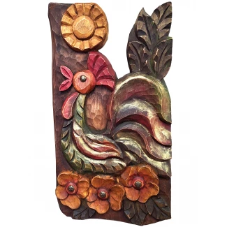 Петел на разсъмване- ръчна дърворезба Петел на разсъмване- ръчна дърворезба