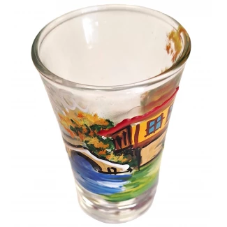 Сувенирна чаша шот "България", ръчно рисувана Сувенирна чаша шот "България", ръчно рисувана