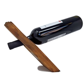 Балансираща стойка за бутилка, ръчна дърворезба