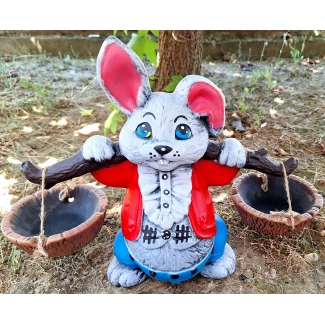 Градинска фигура "Заек с кобилици"